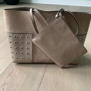 Tory Burch Block-T Grommet French Handbag